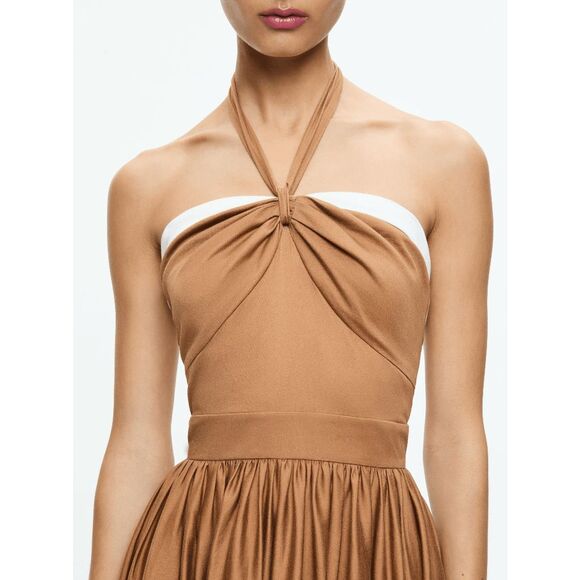 Alice + Olivia BEATRIX SWEETHEART TIE NECK DRESS Size US 12 $595 - Picture 5 of 13